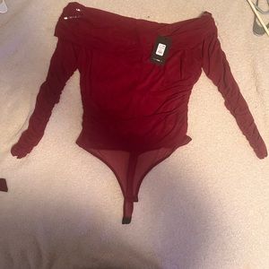 NWT 🔥 Keep Me Sassy Ruched Bodysuit